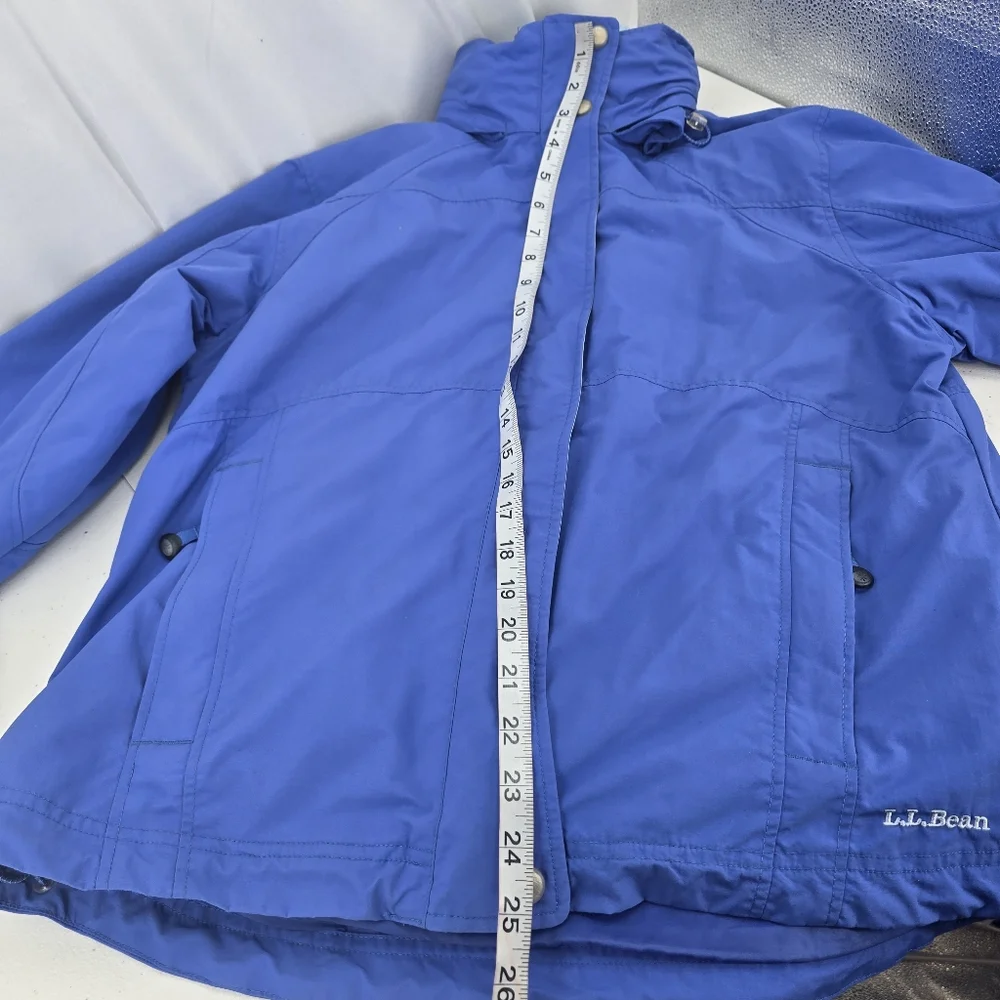 L. L. Bean Women’s 3-in-1 Interchange Jacket Fleece Liner Blue Hooded Size‎ SM.